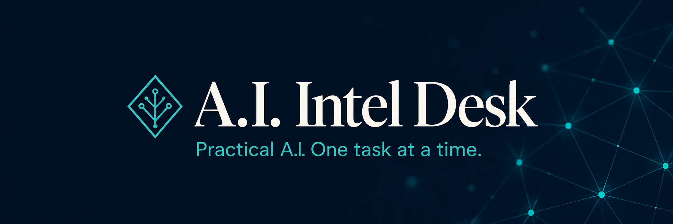 A.I. Intel Desk banner